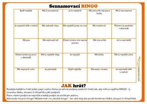 seznamovací bingo|Seznamovací Bingo